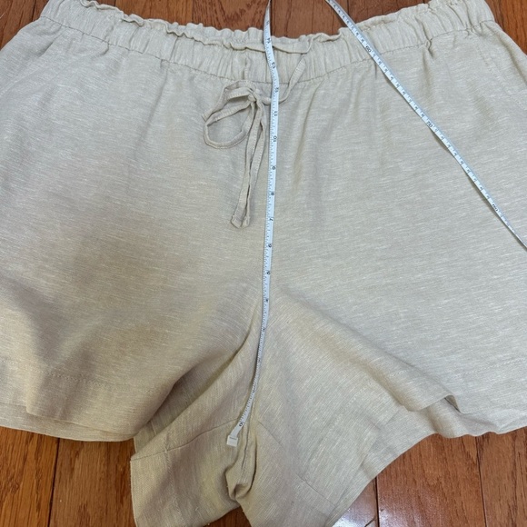 Gap 4" Mid Rise Easy Linen-Blend Pull-On Shorts Khaki Size XL - Picture 5 of 8